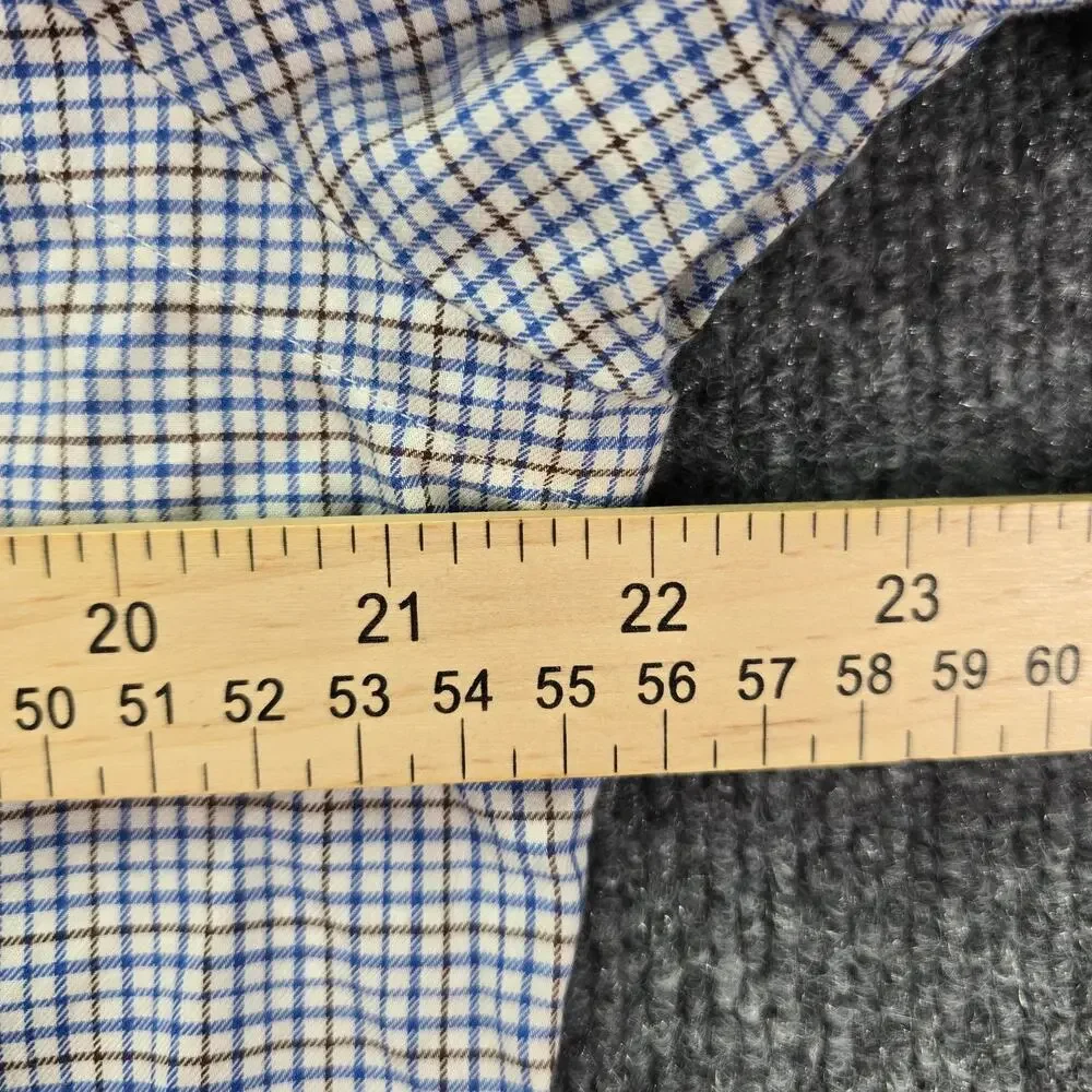 Polo Ralph Lauren Shirt Mens Medium Blue Plaid Check Button Down Pony Casual